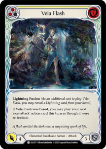 ELE077 - Vela Flash - Yellow - Common - Rainbow Foil