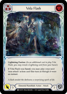 ELE078 - Vela Flash - Blue - Common - Rainbow Foil
