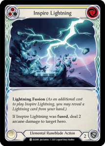 ELE089 - Inspire Lightning - Yellow - Common - Rainbow Foil