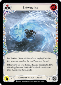 ELE097 - Entwine Ice - Red - Rare  - Rainbow Foil