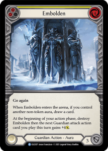 ELE207 - Embolden - Yellow - Rare  - Rainbow Foil