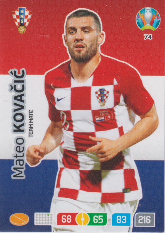 Adrenalyn Euro 2020 - 074 - Mateo Kovačić / Mateo Kovacic (Croatia) - Team Mate