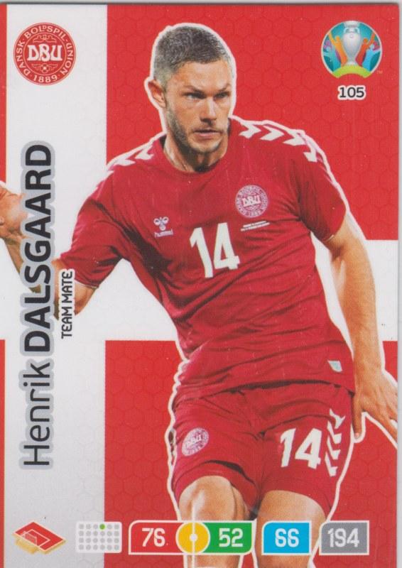 Adrenalyn Euro 2020 - 105 - Henrik Dalsgaard (Denmark) - Team Mate