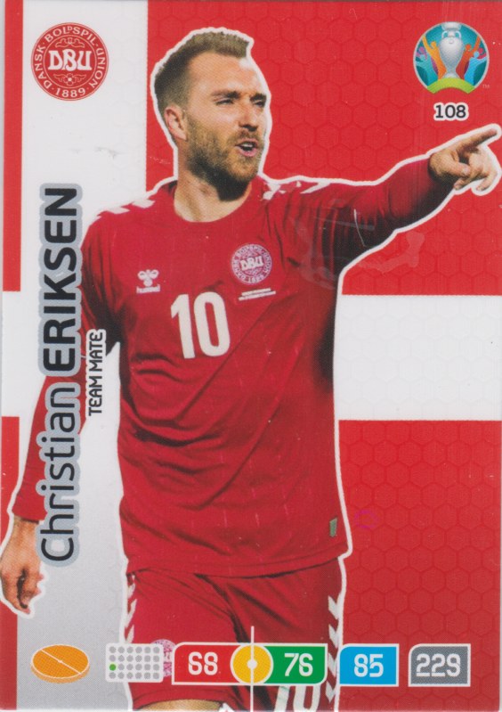 Adrenalyn Euro 2020 - 108 - Christian Eriksen (Denmark) - Team Mate