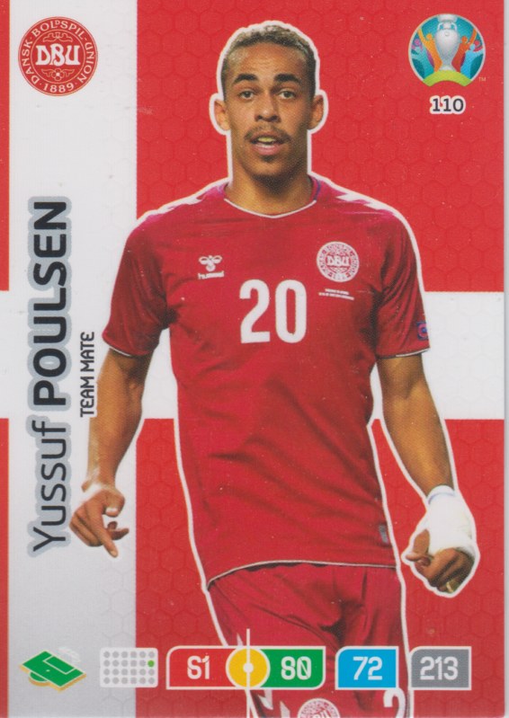 Adrenalyn Euro 2020 - 110 - Yussuf Poulsen (Denmark) - Team Mate