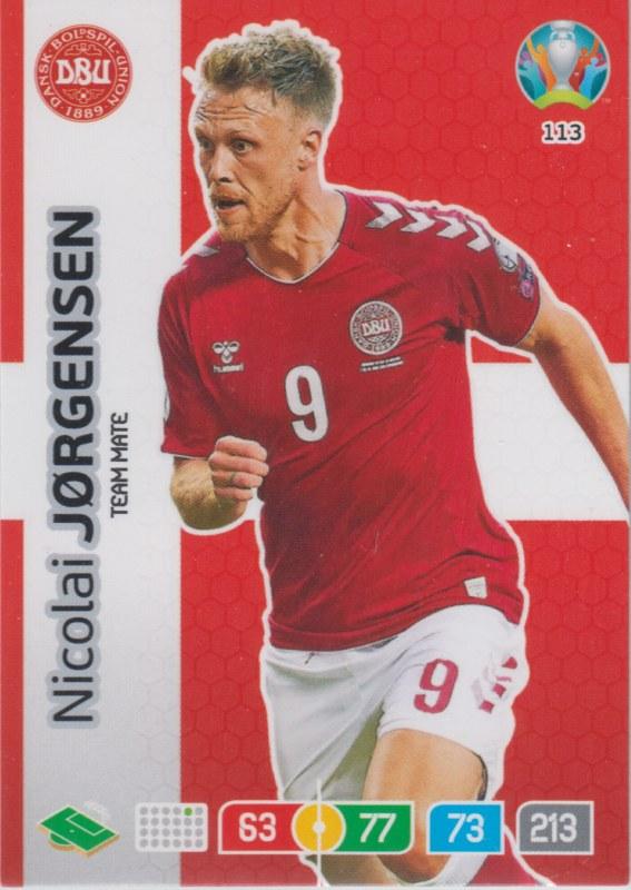 Adrenalyn Euro 2020 - 113 - Nicolai Jørgensen / Nicolai Jorgensen (Denmark) - Team Mate