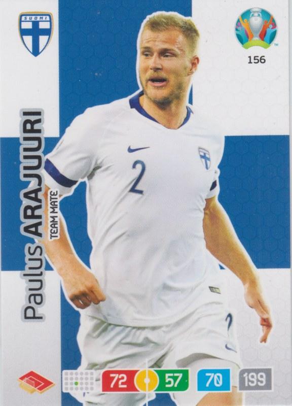 Adrenalyn Euro 2020 - 156 - Paulus Arajuuri (Finland) - Team Mate