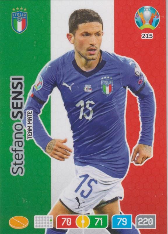 Adrenalyn Euro 2020 - 215 - Stefano Sensi (Italy) - Team Mate