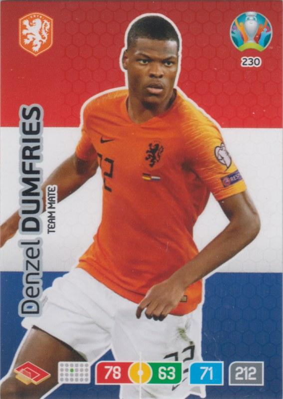 Adrenalyn Euro 2020 - 230 - Denzel Dumfries (Netherlands) - Team Mate