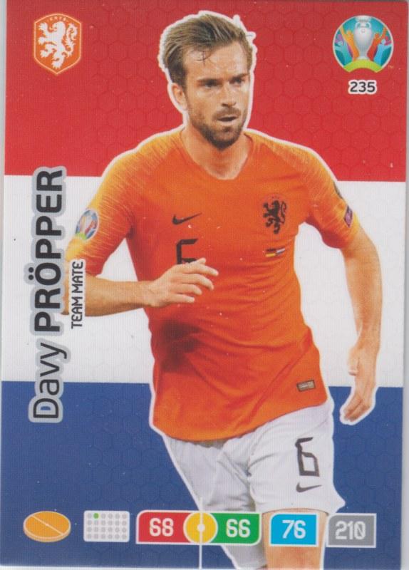 Adrenalyn Euro 2020 - 235 - Davy Pröpper (Netherlands) - Team Mate