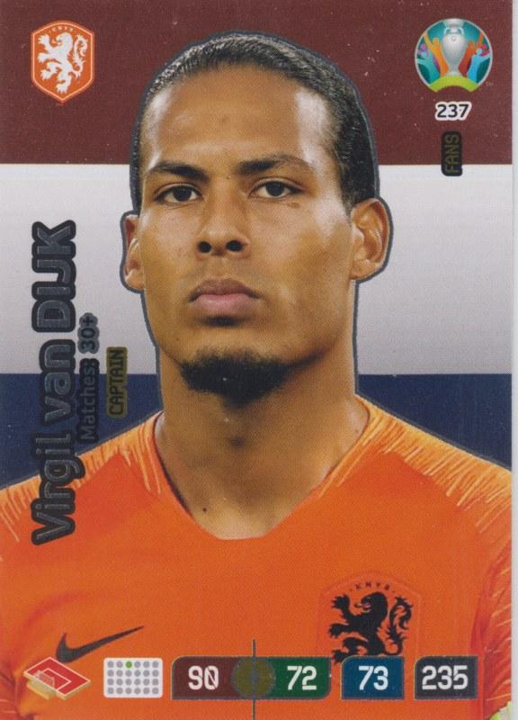 Adrenalyn Euro 2020 - 237 - Virgil van Dijk (Netherlands) - Captain