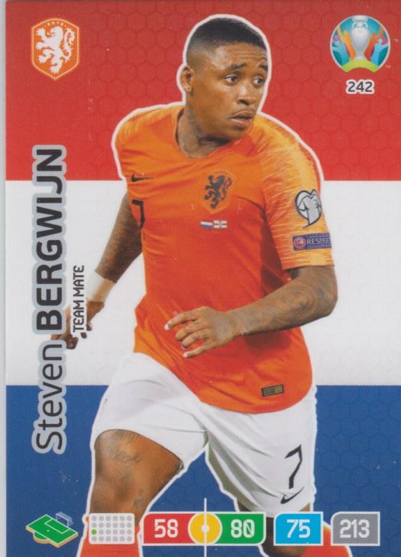 Adrenalyn Euro 2020 - 242 - Steven Bergwijn (Netherlands) - Team Mate
