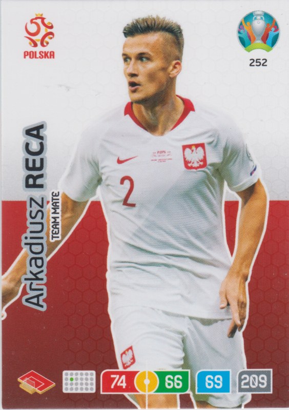 Adrenalyn Euro 2020 - 252 - Arkadiusz Reca (Poland) - Team Mate