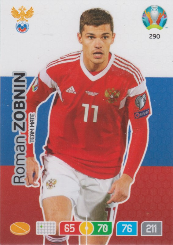 Adrenalyn Euro 2020 - 290 - Roman Zobnin (Russia) - Team Mate