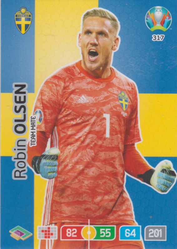 Adrenalyn Euro 2020 - 317 - Robin Olsen (Sweden) - Team Mate