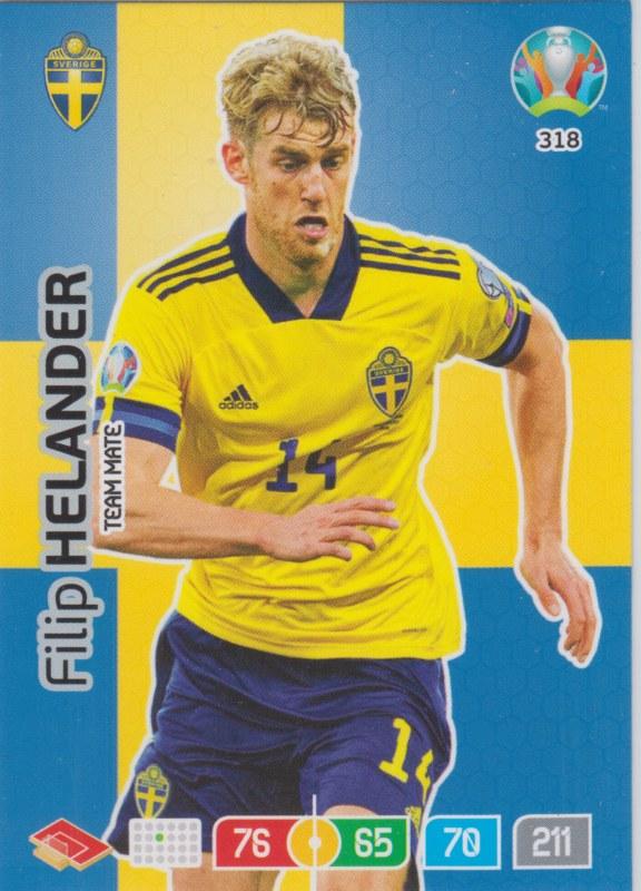 Adrenalyn Euro 2020 - 318 - Filip Helander (Sweden) - Team Mate