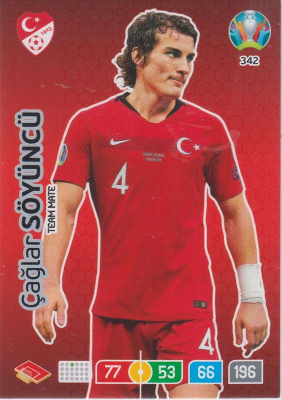 Adrenalyn Euro 2020 - 342 - Çağlar Söyüncü / Caglar Soyuncu (Turkey) - Team Mate