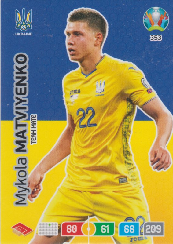 Adrenalyn Euro 2020 - 353 - Mykola Matviyenko (Ukraine) - Team Mate