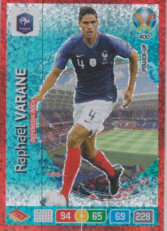 Adrenalyn Euro 2020 - 400 - Raphaël Varane / Raphael Varane (France) - Defensive Rock