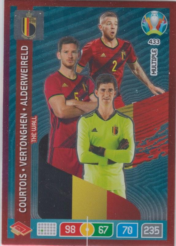Adrenalyn Euro 2020 - 433 - Thibault Courtois, Jan Vertonghen, Toby Alderweireld (Belgium) - The Wall