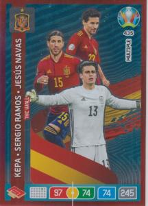 Adrenalyn Euro 2020 - 435 - Kepa, Sergio Ramos,  Jesus Navas (Spain) - The Wall