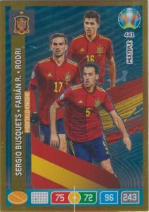 Adrenalyn Euro 2020 - 441 - Sergio Busquets, Fabian Ruiz, Rodri (Spain)  - The Wall