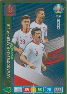 Adrenalyn Euro 2020 - 449 - Robert Lewandowski, Krzysztof Piątek, Arkadiusz Milik (Poland) - Midfield Engine