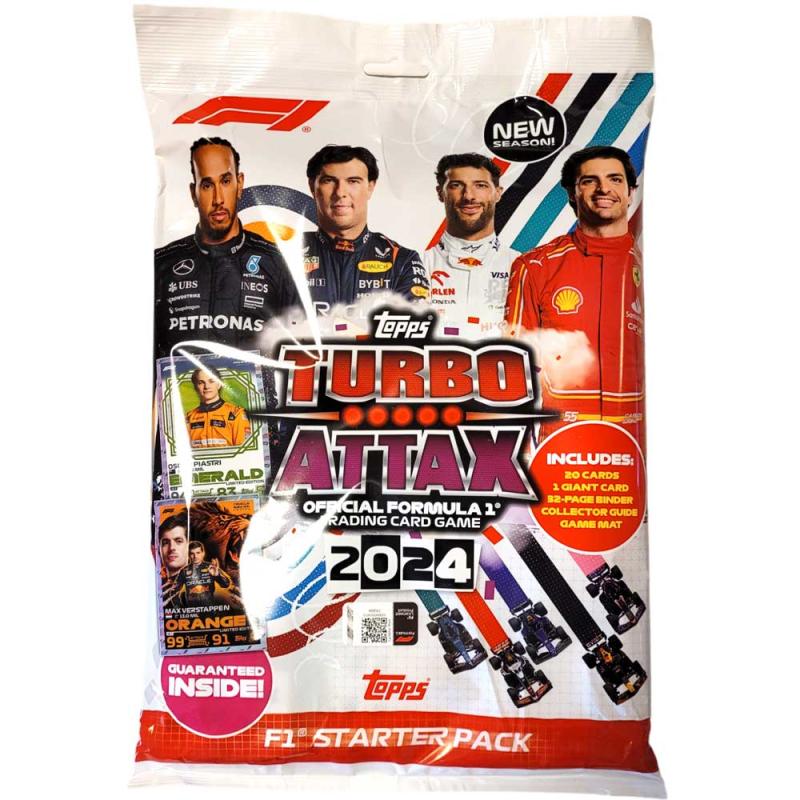 1 Starter Pack, Topps Turbo Attax 2024 Formula 1 Trading Card Game