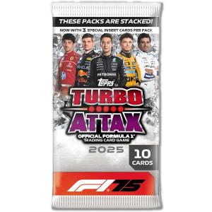 1 Pack (10 cards), Topps Turbo Attax 2025 Formula 1 Trading Card Game