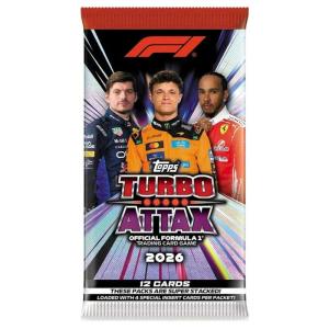 1 Pack (12 cards), Topps Turbo Attax 2026 Formula 1 Trading Card Game
