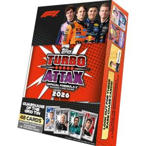 1 Mega Tin, Topps Turbo Attax 2026 Formula 1 Trading Card Game - Guardians of the Grid (Red)