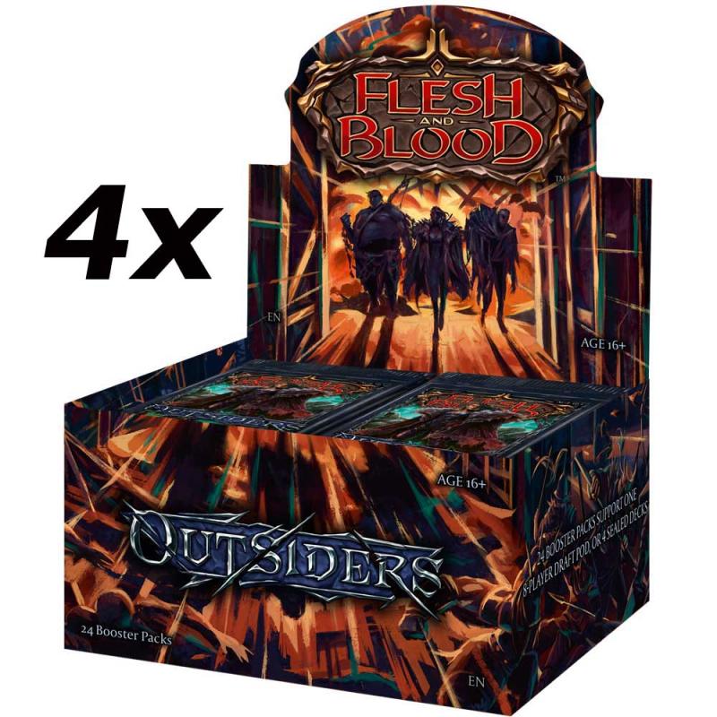 Flesh and Blood TCG - Outsiders - 4 Booster Displays [Ej sealed case]