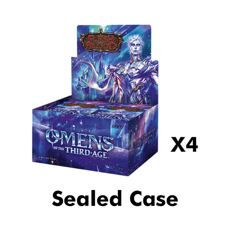 Flesh and Blood TCG - Omens of the Third Age - SEALED Booster Display Case (4 Boxes) [Please note tape]