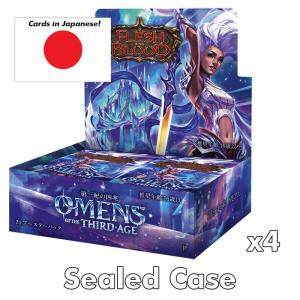 Flesh and Blood TCG - Omens of the Third Age - SEALED Booster Display Case (4 Boxes) - JAPANSK [Med tejp på casen]