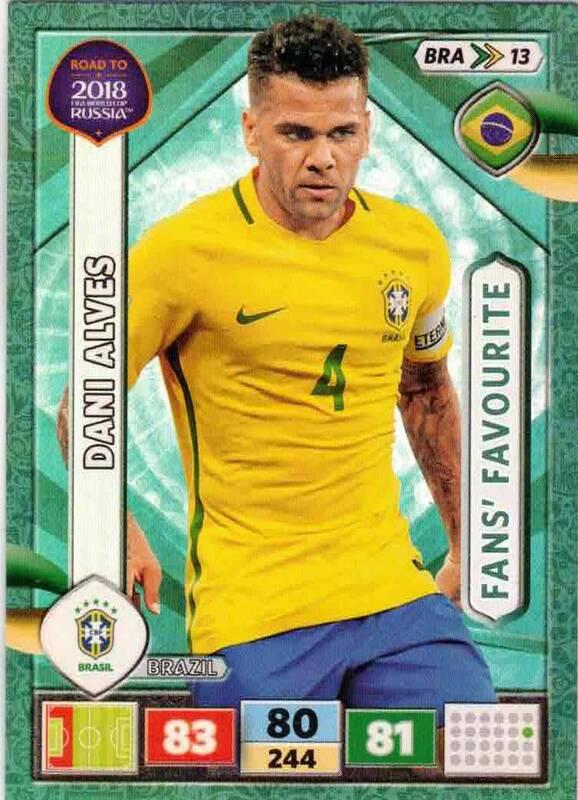 Fans Favourite - 30 - Dani Alves - (Brazil) - BRA13 -  Road To World Cup Russia 2018