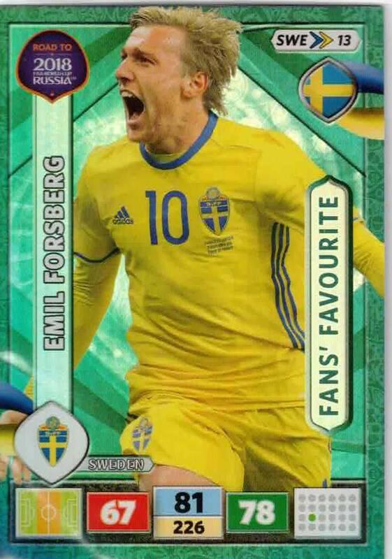 Fans Favourite - 25 - Emil Forsberg - (Sweden) - SWE13 -  Road To World Cup Russia 2018