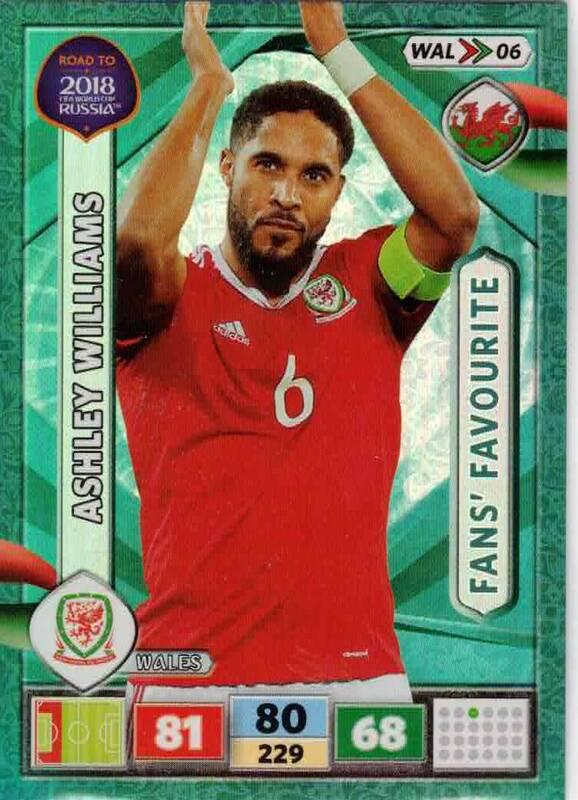 Fans Favourite - 28 - Ashley Williams - (Wales) - WAL06 -  Road To World Cup Russia 2018