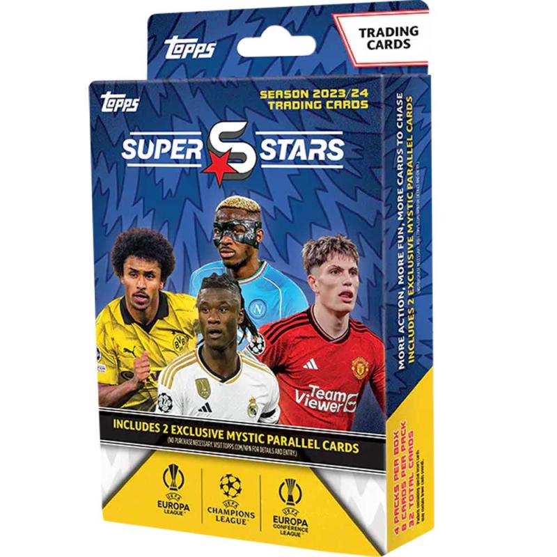 Sealed Hanger Pack 2023-24 Topps UEFA Football Superstars (32 cards)