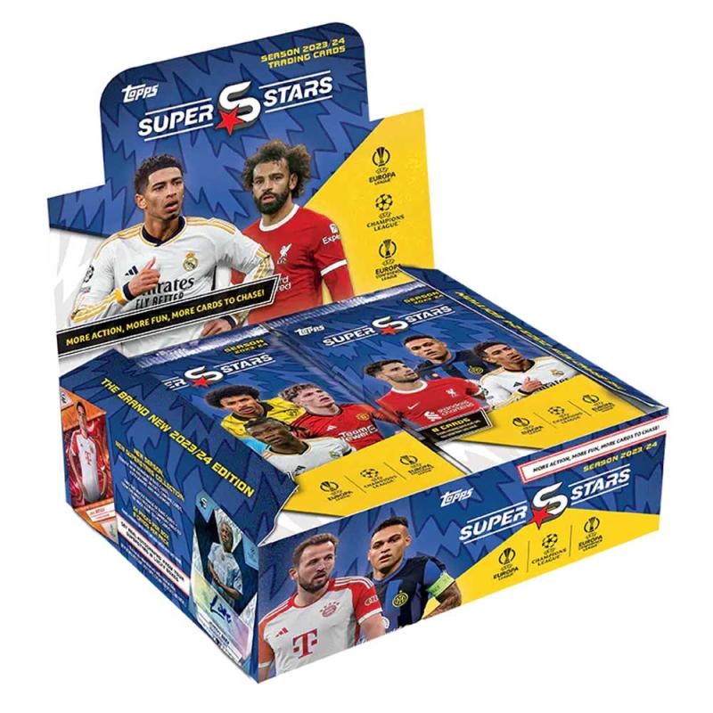 Sealed Box 2023-24 Topps UEFA Football Superstars (24 Packs)