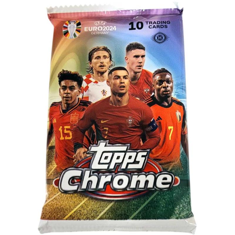 1 Pack 2023-24 Topps Chrome UEFA Euro Soccer Hobby