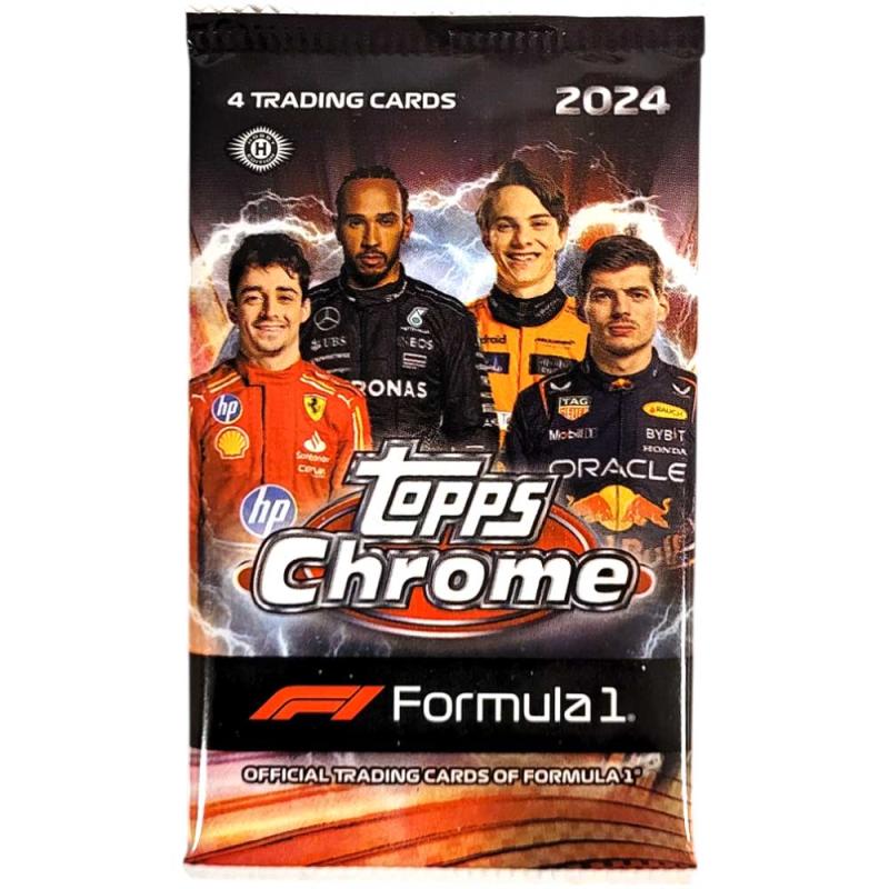 1 Pack 2024 Topps Chrome Formula 1 F1 Qualifying Lap Hobby (4 cards)