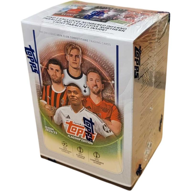 Hel Value Box 2024-25 Topps UCC FLAGSHIP Soccer [7 Paket]