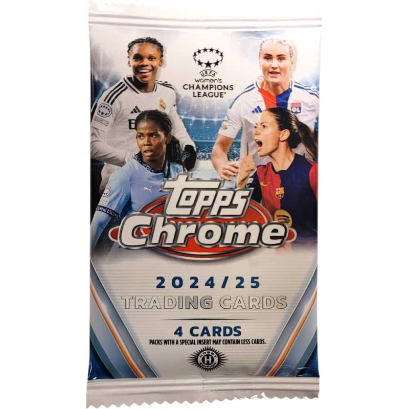 FÖRKÖP: 1st Paket 2024-25 Topps Chrome UEFA Women's Champions League Hobby (UWCL) (Preliminär release 2:e januari 2026)