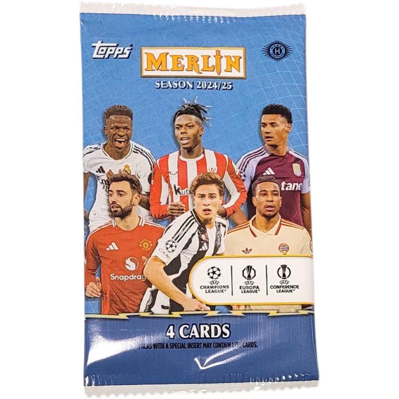 1st Paket 2024-25 Topps UEFA Club Competitions Merlin Soccer Hobby