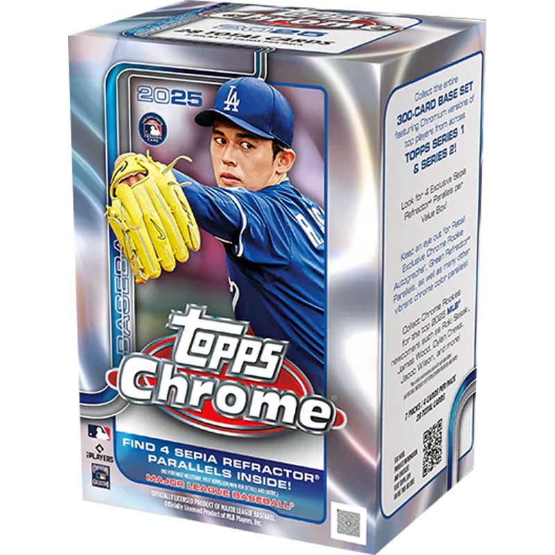 Sealed Value Box 2025 Topps Chrome Baseball MLB Value (7 Packs per box)