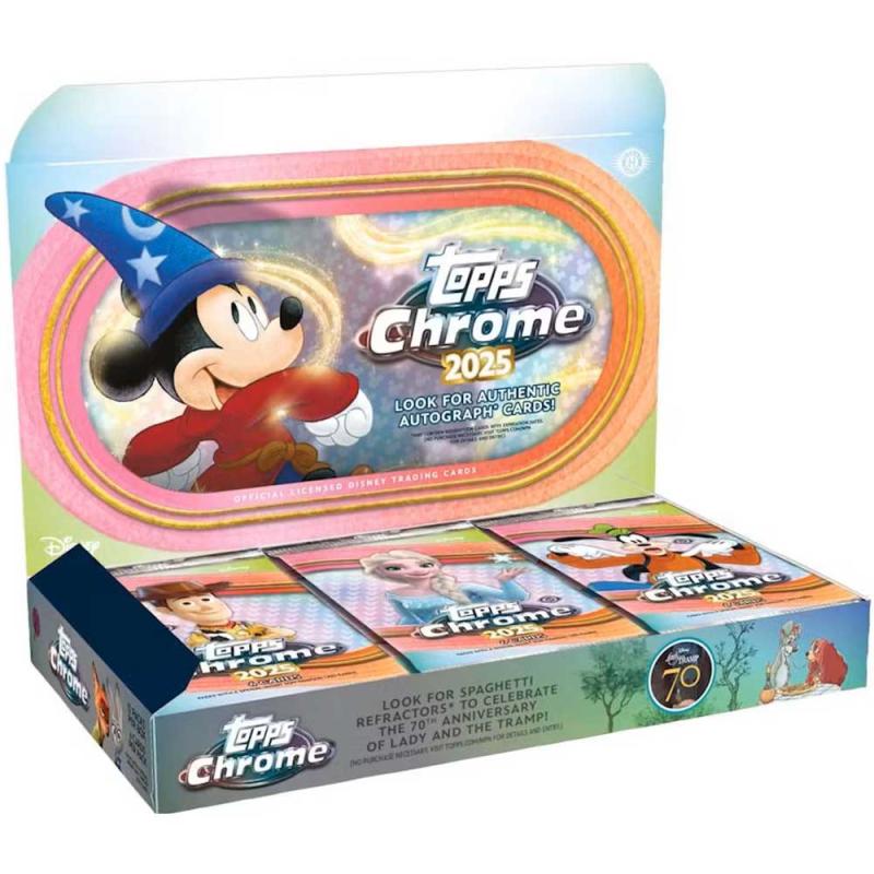 Sealed Box 2025 Topps Disney Chrome Hobby (12 Paket)