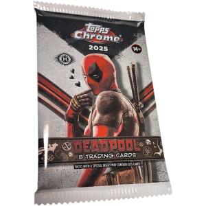 1st Paket 2025 Topps Chrome Marvel Deadpool Hobby