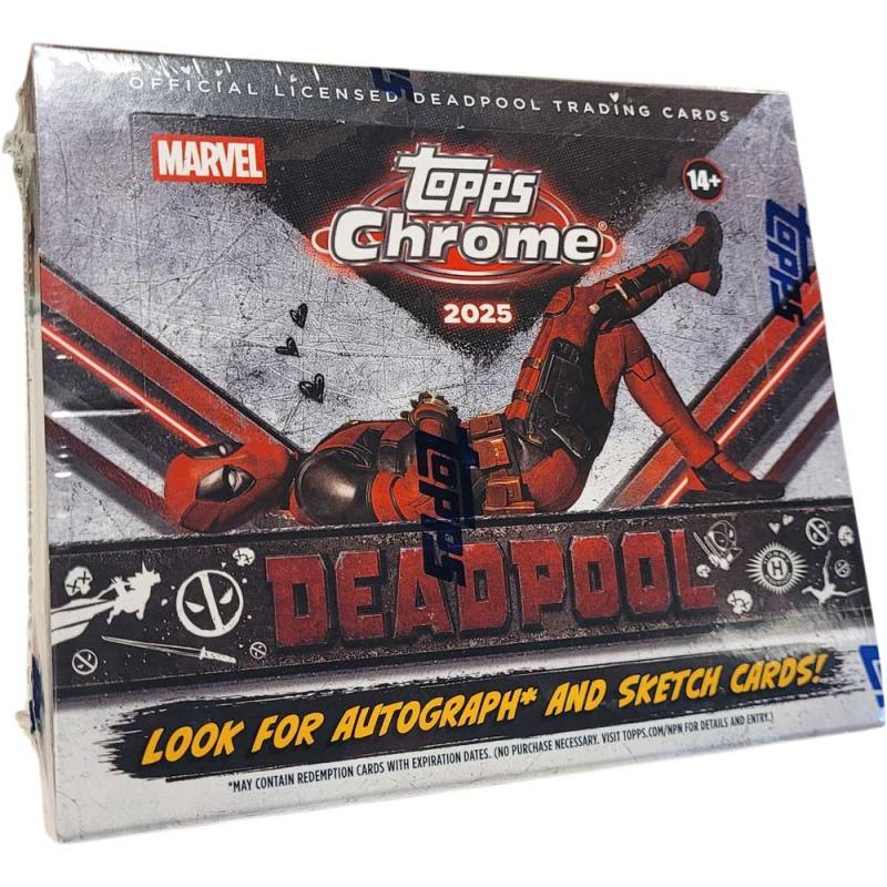 Sealed Box 2025 Topps Chrome Marvel Deadpool Hobby