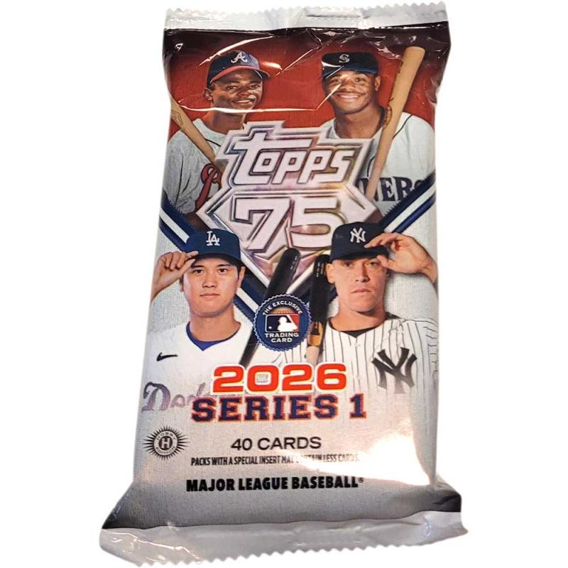 1 JUMBO Pack 2026 Topps Baseball Series 1 Hobby (40 Cards)