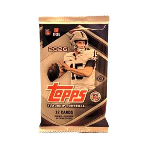 1st Paket 2026 Topps Flagship NFL Football Hobby (12 kort)